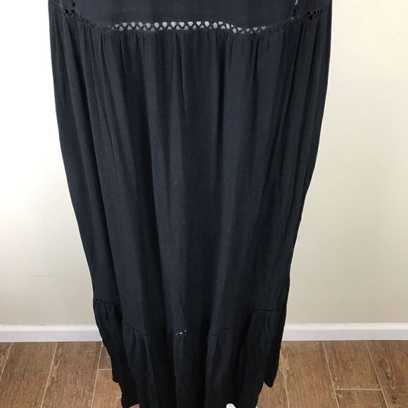 Scotch & Soda Paradise Cove Black Maxi Dress SZ 6 - Picture 6 of 8